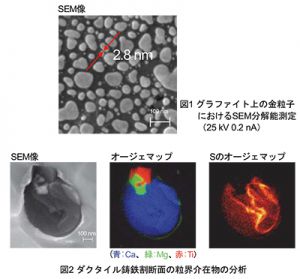 図2 ダクタイル鋳鉄割断面の粒界介在物の分析