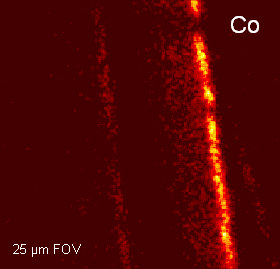 Magnetic Media Surface Analysis（TOF-SIMS像によるコバルトの偏析）