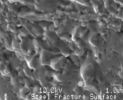 Materials Surface Analysis（試料破断面の高倍率SEM像）